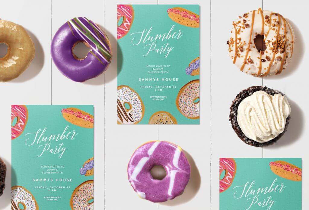 breakfast bagels and muffins party invitation